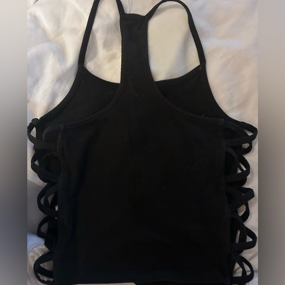 💫Y2K Women’s Black Tank-Top with Elephant Print / shines under black lights - Picture 6 of 6